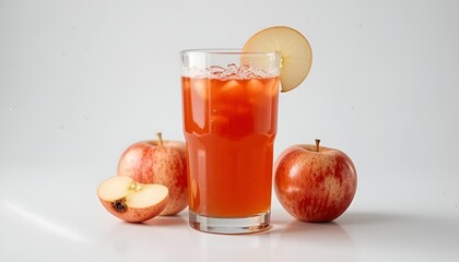 Apple Juice isolated on white background 