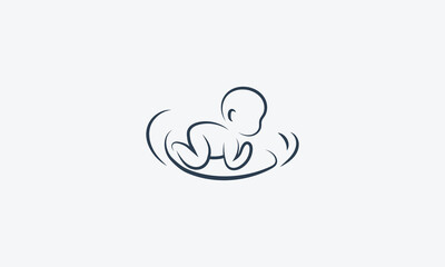 Creative baby logo vector monograms