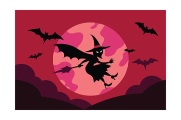 vector illustration of a halloween background