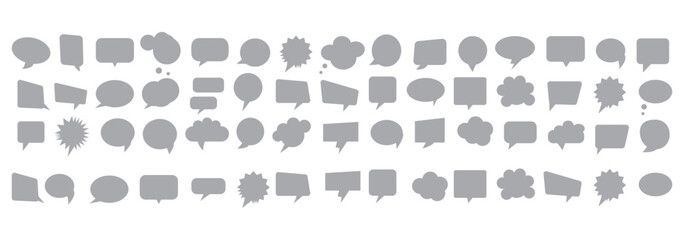 Black speech bubble collection. Set of speech bubble. Speech bubble comic