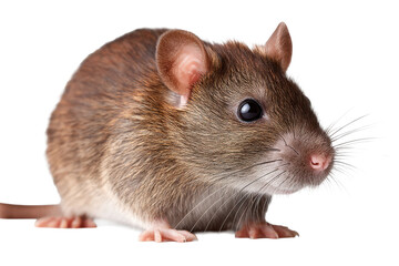 Obraz premium Curious Rat on Transparent Background