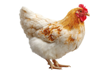 Fototapeta premium Domestic Chicken Full Body on White Background