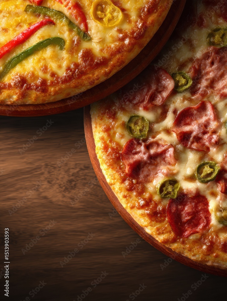 Aufkleber Branded Frozen Pizza Mockup Featuring Glossy Textures and a Soft Faded Layout for a Captivating Culinary Presentation