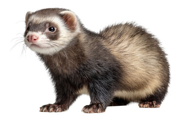 Fototapeta premium Ferret Isolated on Transparent Background