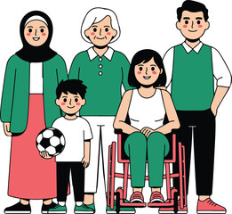 happy family with children
