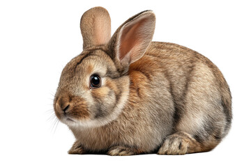 Obraz premium Fluffy Pet Rabbit with No Background