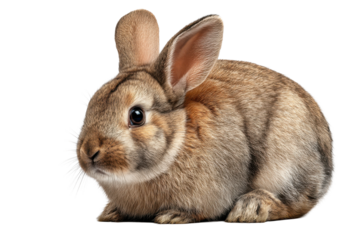 Fluffy Pet Rabbit with No Background
