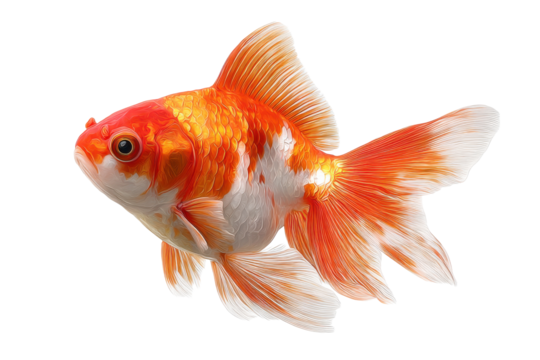 Goldfish Isolated on Transparent Background