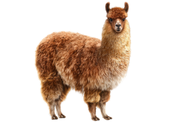 Fluffy Llama Cutout - PNG