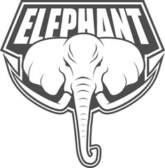 Elephant Head Badge Logo.eps
