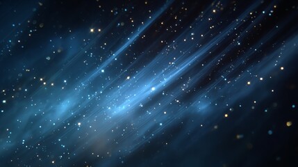 Fototapeta premium Dynamic Blue Space Background with Glowing Light Streaks