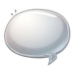 Minimalist glossy speech bubble for creative design and communications needs