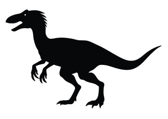 tyrannosaurus dinosaur silhouette Vector Illustration.