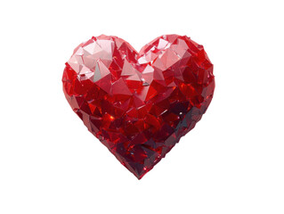 A heart made of broken pieces of glass