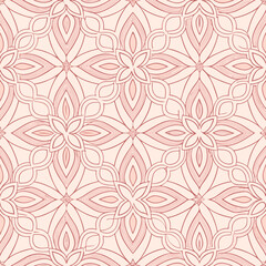 Elegant Pink Floral Pattern Seamless Texture Background