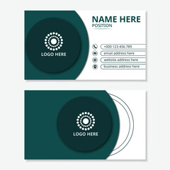 Modern Dark Theme Visiting Card Template.