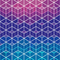 Abstract Geometric Pattern with Gradient Cube Design