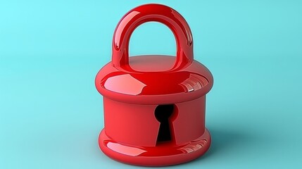 3d lock symbolizing cybersecurity in the usa for password protected online data storage.