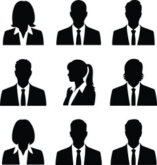 Collection of Business People Silhouettes