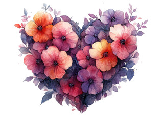 heart made of flowers