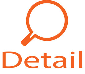 Vector Orange Magnifying Glass 