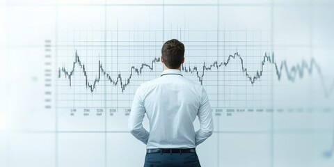 Business confident finance concept. Business professional analyzing stock market trends on a digital screen.