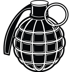 Vector Grenade Icons Set &ndash; Military Style Illustrations, Stylized Hand Grenade Clipart &ndash; Black and White Graphics,
Explosive Ordnance Icons &ndash; Grenade Vector Collection