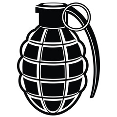 Vector Grenade Icons Set &ndash; Military Style Illustrations, Stylized Hand Grenade Clipart &ndash; Black and White Graphics,
Explosive Ordnance Icons &ndash; Grenade Vector Collection