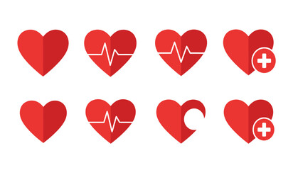 Heartbeat line icon. Emergency defibrillator sign. Automated External Defibrillator. Vector illustration.