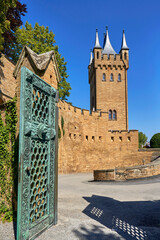 Fragmental view on Hohenzollern castle in Germany