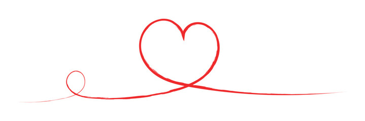 Heart line art vector