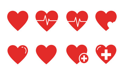 Heartbeat line icon. Emergency defibrillator sign. Automated External Defibrillator. Vector illustration.