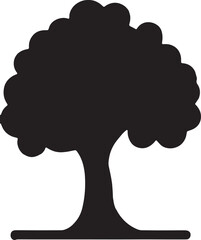 High-quality vector of a simple tree silhouette. Ideal for nature, environment, sustainability, park, and eco-friendly design projects. A clean, scalable graphic element for websites or prints.