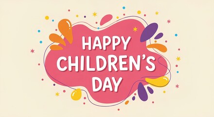 Fun Happy Children's Day graphic design
