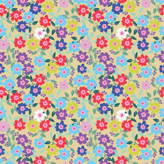 Seamless watercolor floral pattern design