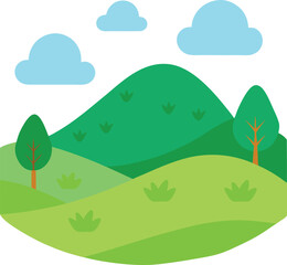 Fototapeta premium landscape with mountains and clouds