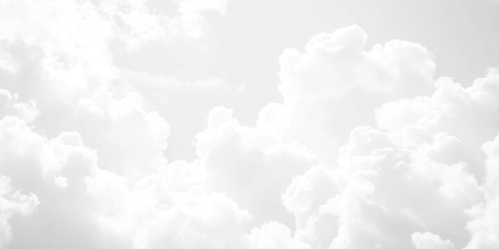 white fluffy cumulus clouds. White cloudy sky for background. 
