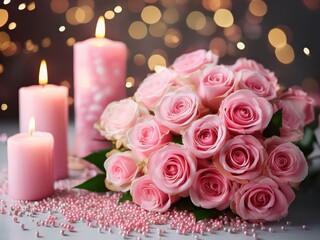 roses and candles