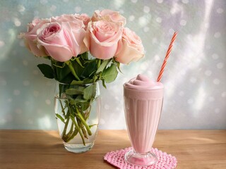 Roses and milkshake