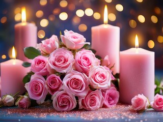 roses and candles