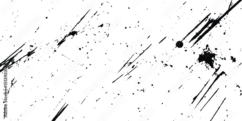 Fototapete Black scratches texture dirty grainy and scratches transparent white background.Vector scratch marks on white and transparent background. Vector abstract style black paintbrush design banner templates