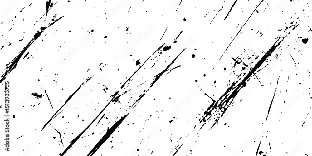 Poster black scratches texture dirty grainy and scratches transparent white background.vector scratch marks