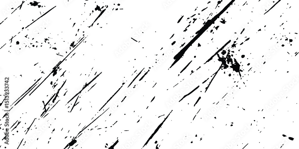 Poster black scratches texture dirty grainy and scratches transparent white background.vector scratch marks