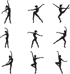 Fototapeta premium ballet dancers silhouettes