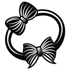 Hair Bow Ring Vector Set – Cute Black and White Clipart

Stylized Bow Hair Ties – Girly Fashion Vector Icons

Black and White Bow Accessories – Cartoon Style Clipart