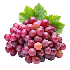 Fototapeta premium Red grapes bunch isolated on transparent background