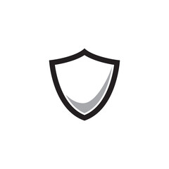 shield frame logo design in flat design style