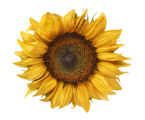 Fototapeta premium Vibrant Yellow Sunflower Close-Up Nature's Golden Beauty