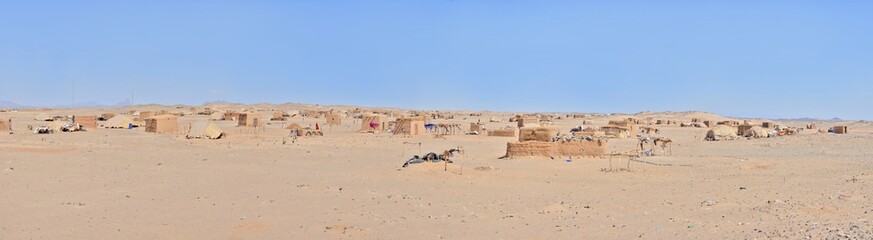 A poor village in the Sahara desert in central Sudan