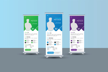 Roll up banner design template | Medical roll up banner design	